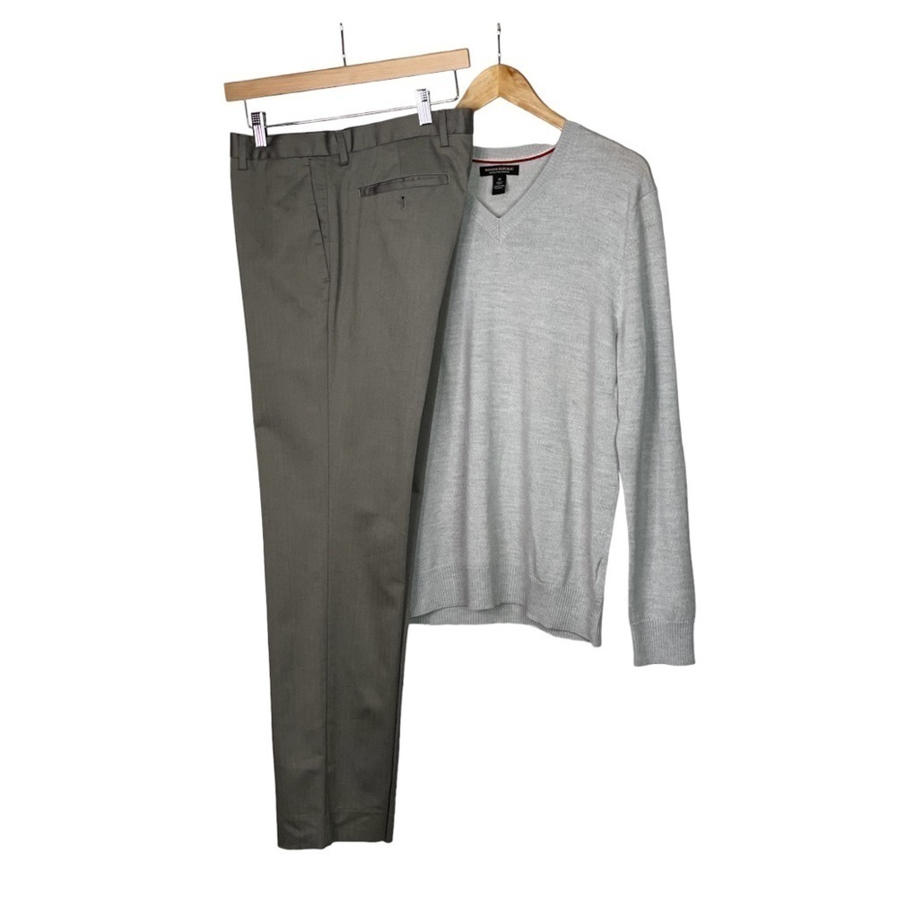 Banana Republic non Iron Modern Slim Fit Heather Gray 32x32